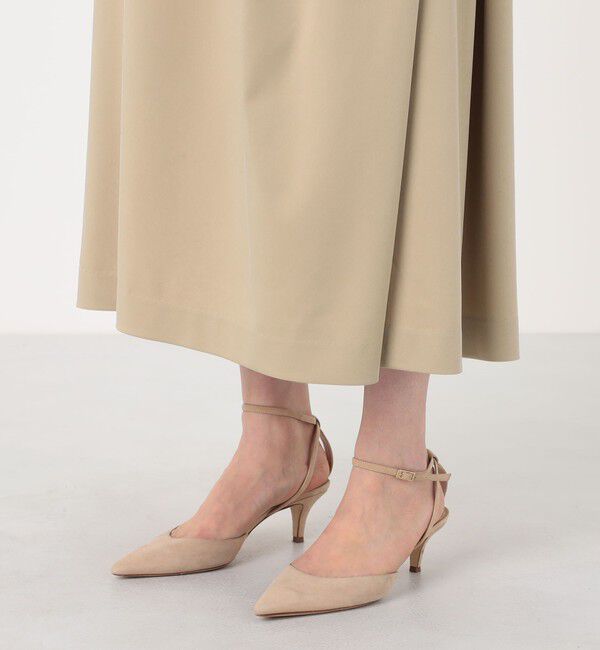 Ballsey「キュプラサテンストレッチ ランダムタックスカート」|スカート|