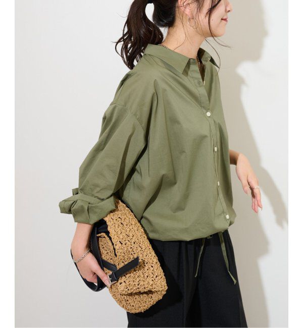 JOURNAL STANDARD relume「ドロストヘムシャツ」|シャツ・ブラウス|カーキ