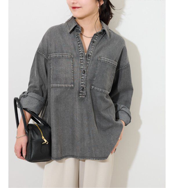 JOURNAL STANDARD relume「《WEB限定追加 / 新色》デニムプルオーバーシャツ」|シャツ・ブラウス|