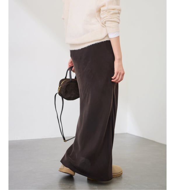 FRAMeWORK「≪追加≫シルキーキュプラバイアススカート2」|スカート|