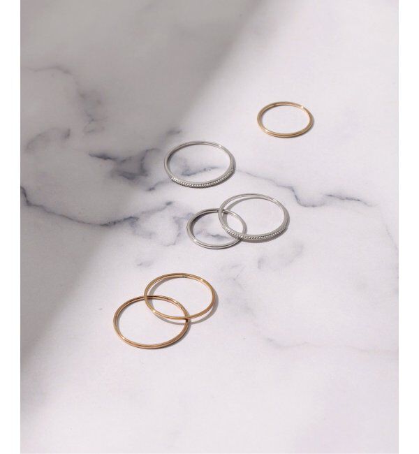 Lilas by Spick&Span「《追加》シンプルピンキーリングミル打ちWG K10」|リング|