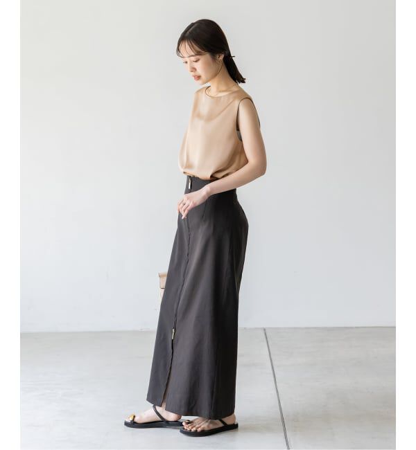 NOBLE「【洗える】ルナサテンレイヤードブラウス」|シャツ・ブラウス|