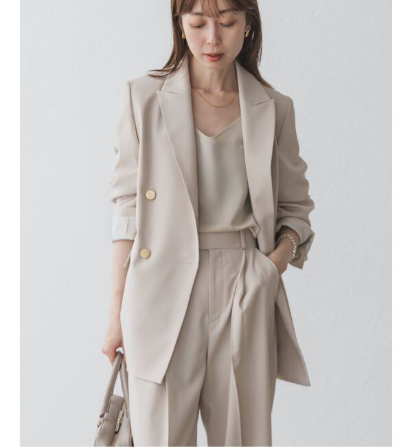 NOBLE「エステルツイルピークドラペルジャケット」|テーラードジャケット|