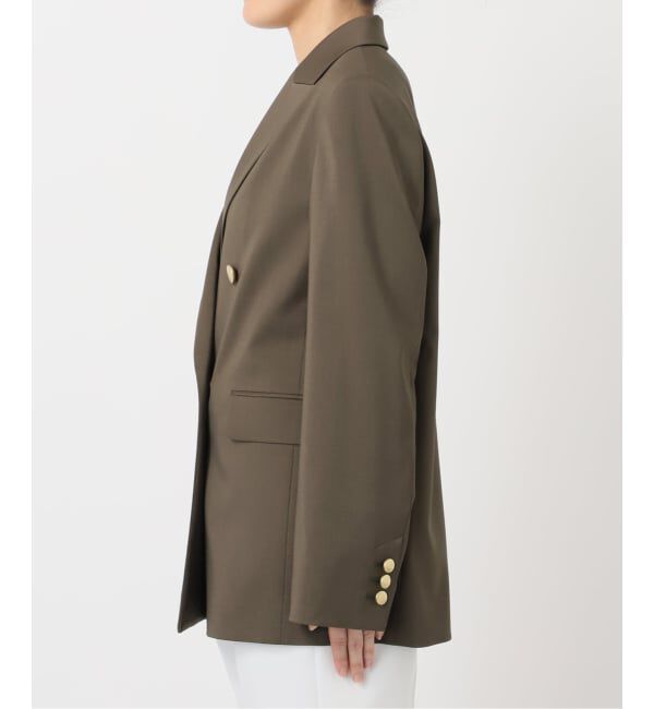 NOBLE「エステルツイルピークドラペルジャケット」|テーラードジャケット|