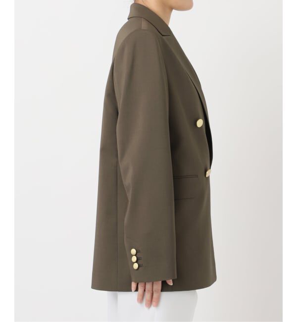 NOBLE「エステルツイルピークドラペルジャケット」|テーラードジャケット|