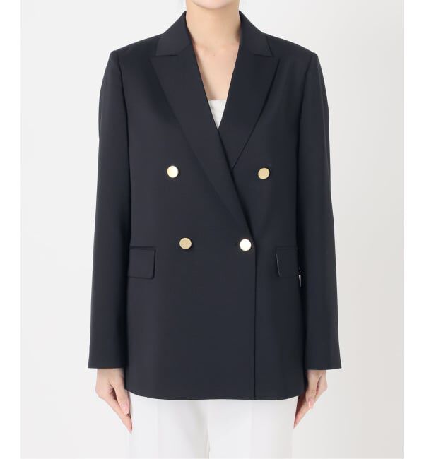 NOBLE「エステルツイルピークドラペルジャケット」|テーラードジャケット|