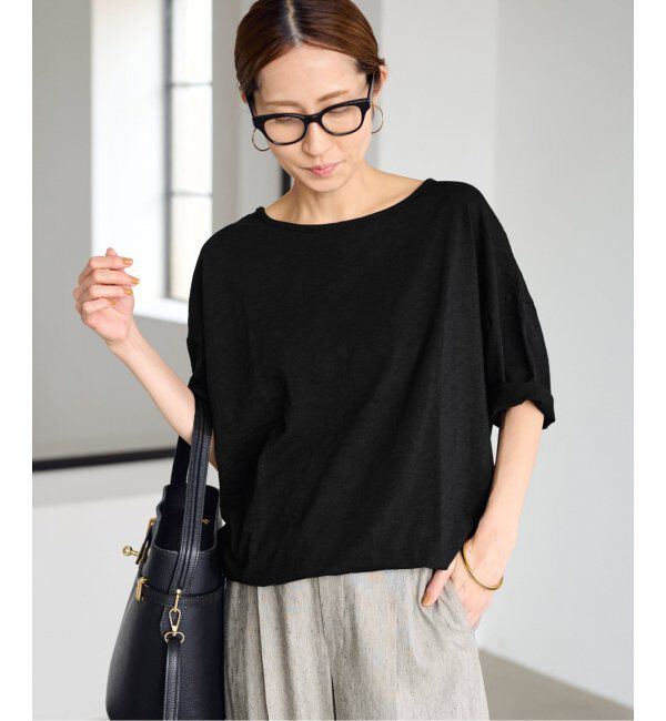 FRAMeWORK「マーブルテンジクドロストT」|Tシャツ・カットソー|ブラック