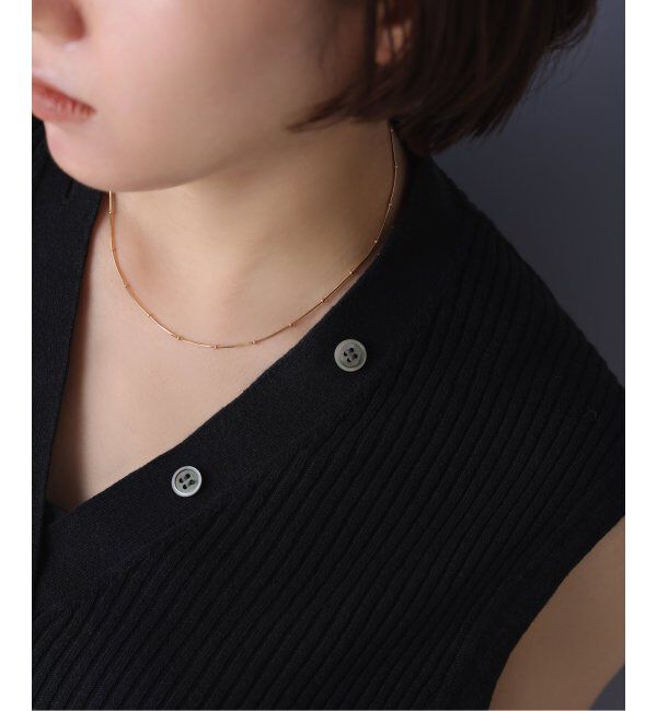 Lilas by Spick&Span「スタッドチェーンネックレス K18」|ネックレス|