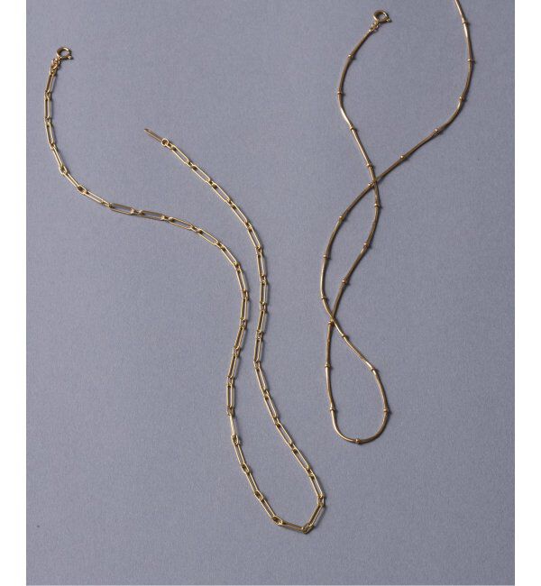 Lilas by Spick&Span「スタッドチェーンネックレス K18」|ネックレス|