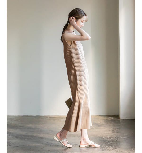 NOBLE「《WEB限定追加》【洗える】ランダムリブマーメイドニットワンピース2」|ワンピース|