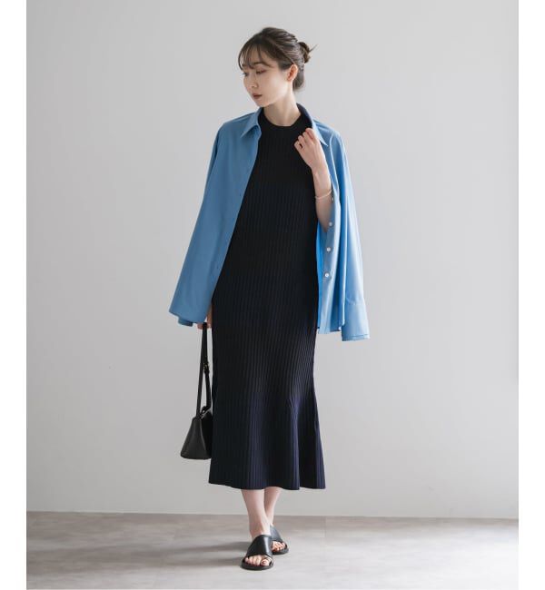 NOBLE「《WEB限定追加》【洗える】ランダムリブマーメイドニットワンピース2」|ワンピース|