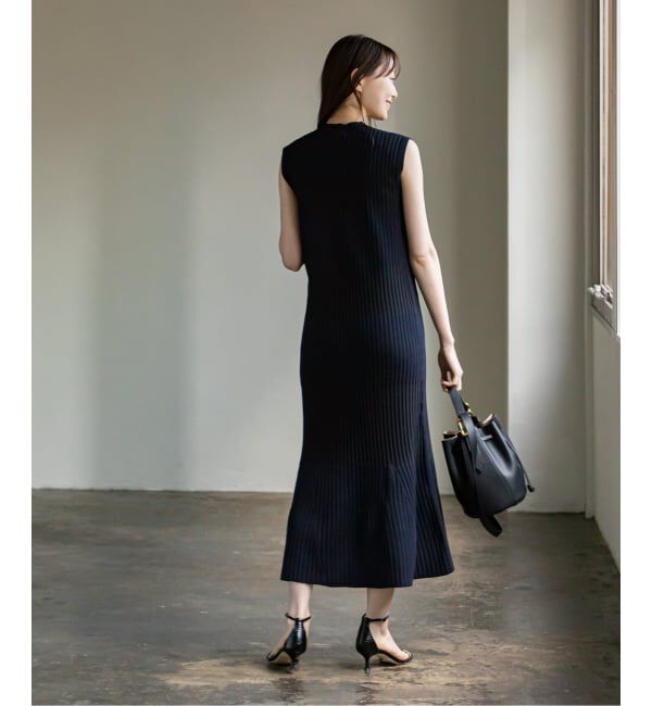 NOBLE「《WEB限定追加》【洗える】ランダムリブマーメイドニットワンピース2」|ワンピース|