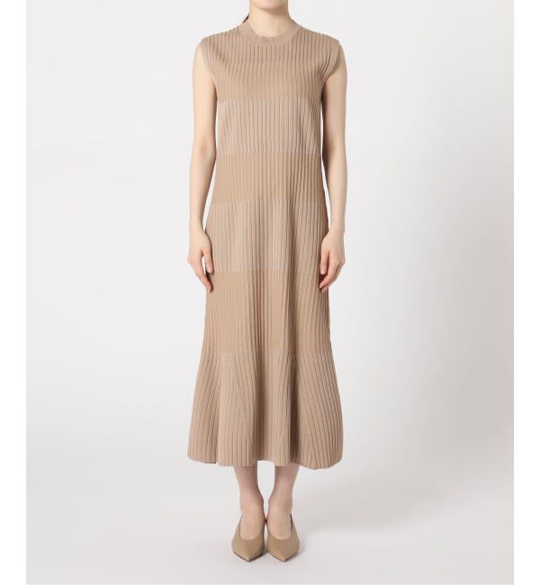 NOBLE「《WEB限定追加》【洗える】ランダムリブマーメイドニットワンピース2」|ワンピース|