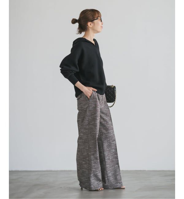 NOBLE「《追加》接結タック編みフードプルオーバー」|ニット・セーター|