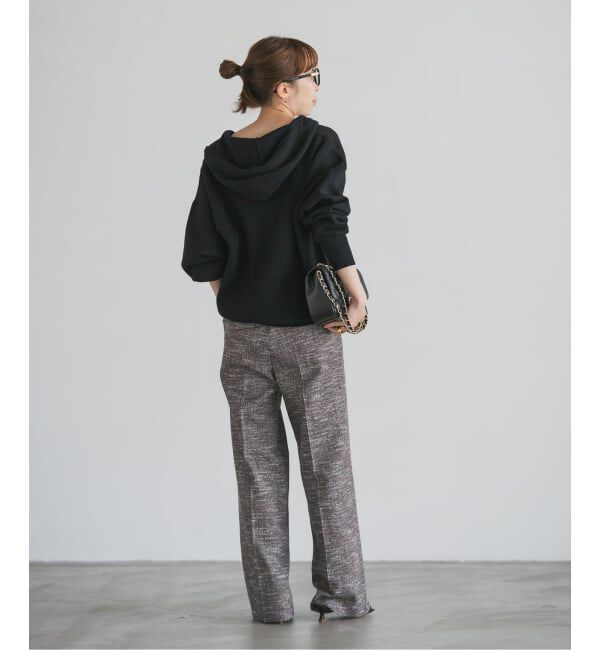 NOBLE「《追加》接結タック編みフードプルオーバー」|ニット・セーター|