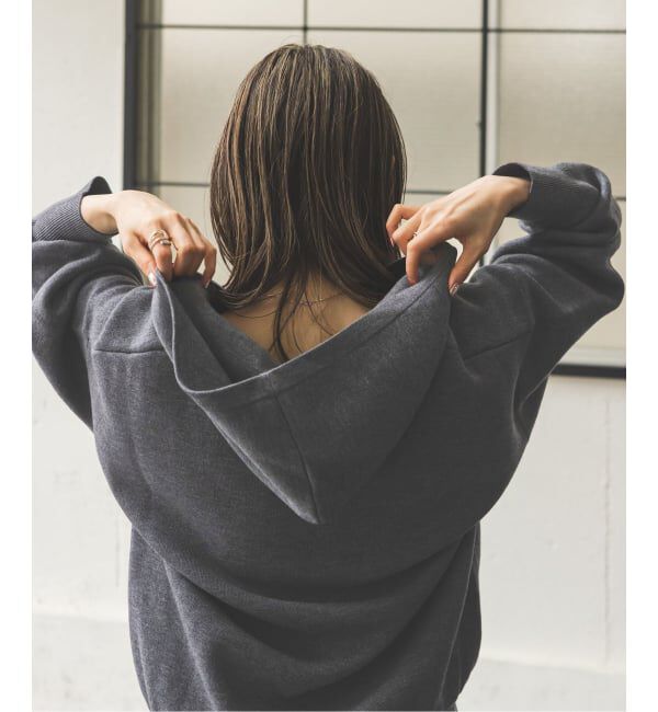 NOBLE「《追加》接結タック編みフードプルオーバー」|ニット・セーター|