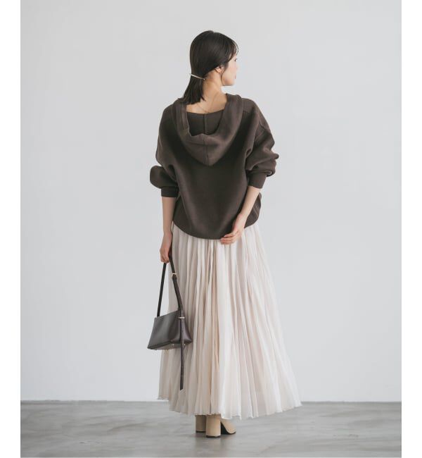 NOBLE「《追加》接結タック編みフードプルオーバー」|ニット・セーター|