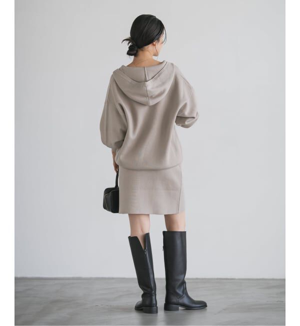 NOBLE「《追加》接結タック編みフードプルオーバー」|ニット・セーター|