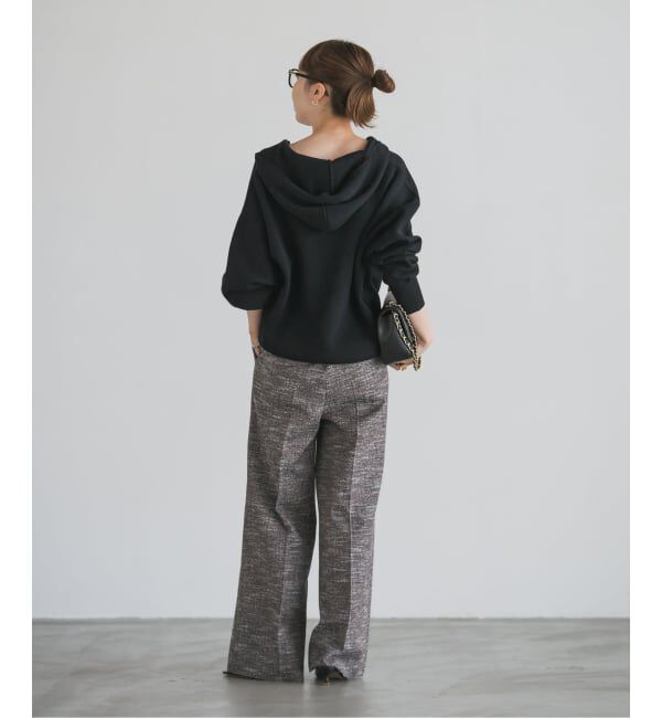 NOBLE「《追加》接結タック編みフードプルオーバー」|ニット・セーター|