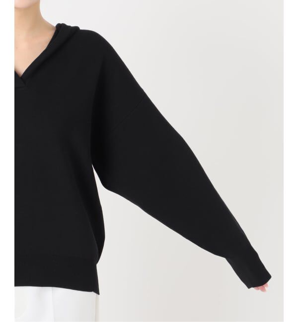 NOBLE「《追加》接結タック編みフードプルオーバー」|ニット・セーター|