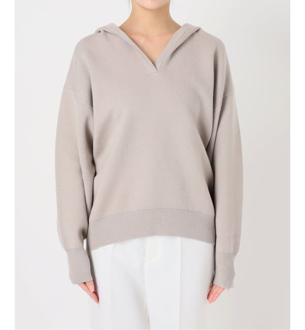 NOBLE「《追加》接結タック編みフードプルオーバー」|ニット・セーター|