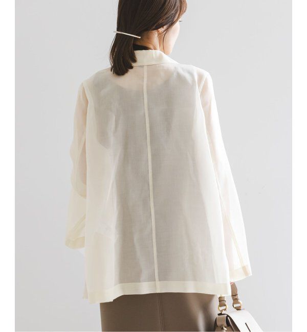 NOBLE「《追加》ソフトオーガンジーシアージャケット 3」|テーラードジャケット|