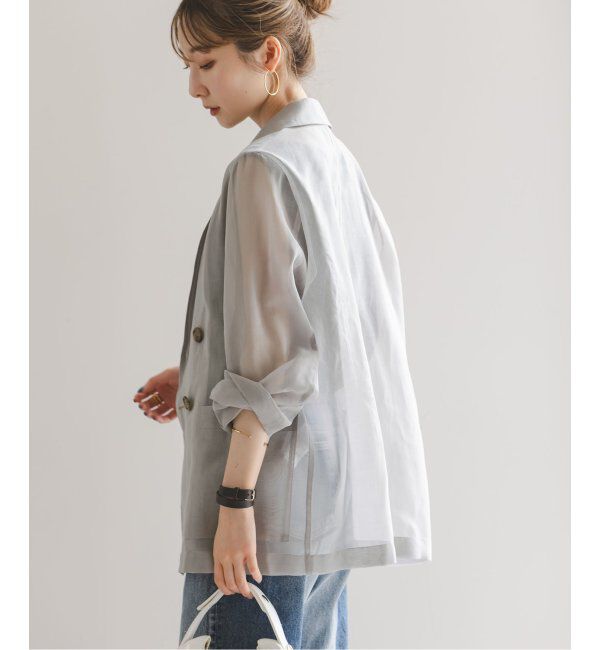 NOBLE「《追加》ソフトオーガンジーシアージャケット 3」|テーラードジャケット|