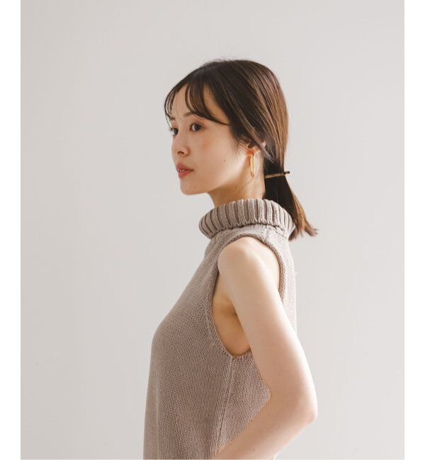 NOBLE「ローゲージノースリーブハイネックニット」|ニット・セーター|