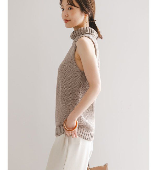 NOBLE「ローゲージノースリーブハイネックニット」|ニット・セーター|