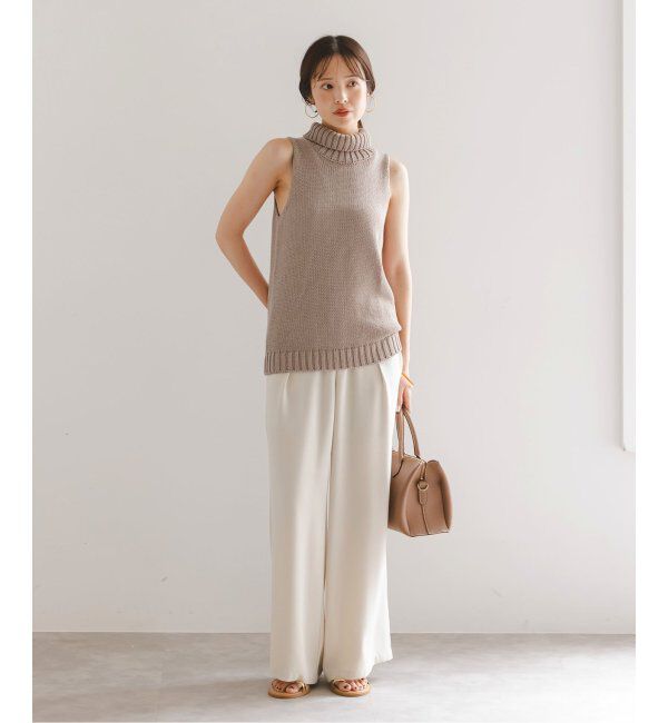 NOBLE「ローゲージノースリーブハイネックニット」|ニット・セーター|