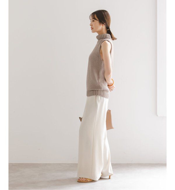 NOBLE「ローゲージノースリーブハイネックニット」|ニット・セーター|