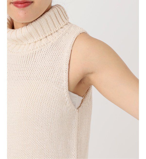 NOBLE「ローゲージノースリーブハイネックニット」|ニット・セーター|