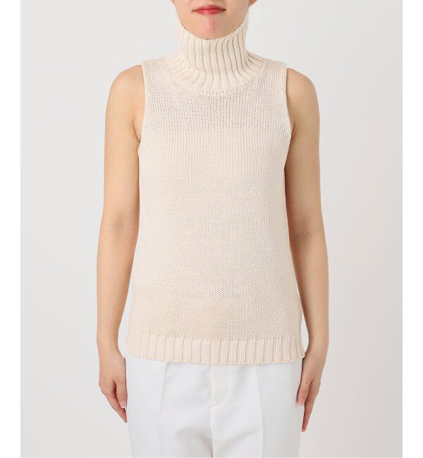 NOBLE「ローゲージノースリーブハイネックニット」|ニット・セーター|