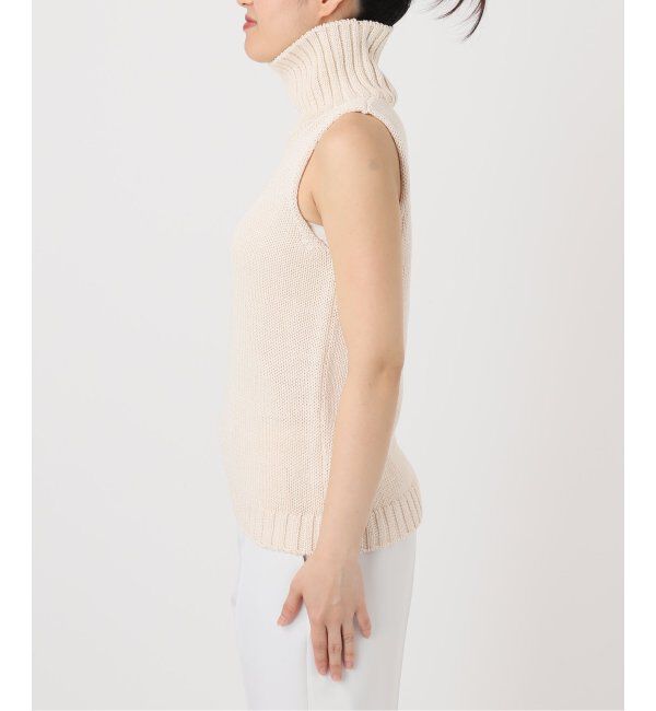 NOBLE「ローゲージノースリーブハイネックニット」|ニット・セーター|