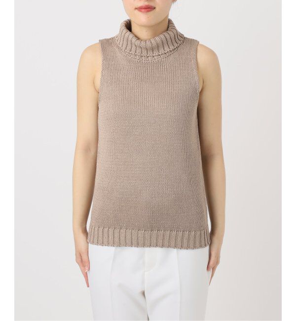 NOBLE「ローゲージノースリーブハイネックニット」|ニット・セーター|