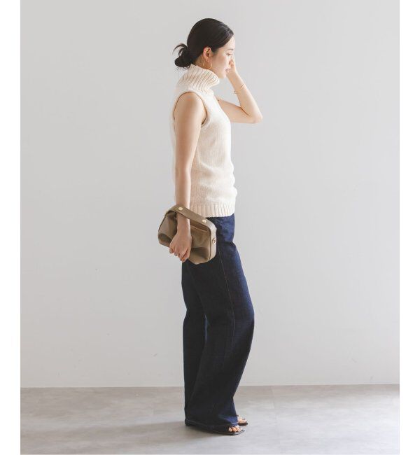 NOBLE「ローゲージノースリーブハイネックニット」|ニット・セーター|