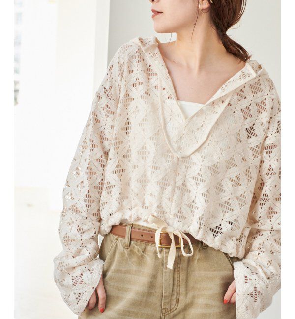 Spick and Span「《追加》Uhr / ウーア 別注Lace Foodie Tops」|シャツ・ブラウス|ナチュラル