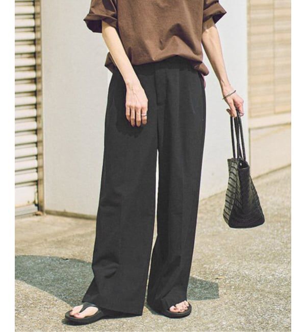 FRAMeWORK「≪追加≫ウォッシャブルTWタックワイドパンツ」|スラックス|