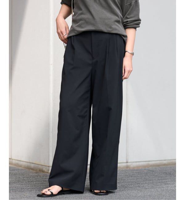 FRAMeWORK「≪追加≫ウォッシャブルTWタックワイドパンツ」|スラックス|
