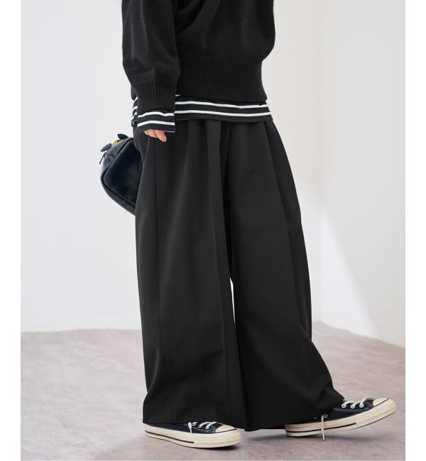 FRAMeWORK「≪追加≫ウォッシャブルTWタックワイドパンツ」|スラックス|