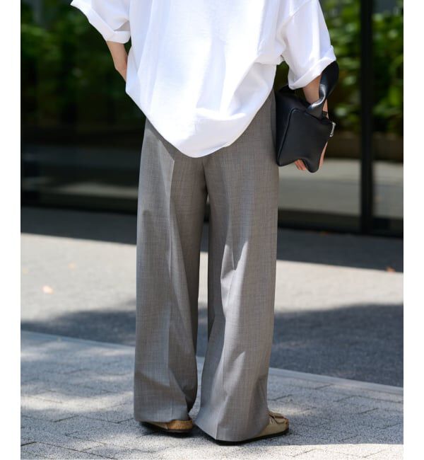 FRAMeWORK「≪追加≫ウォッシャブルTWタックワイドパンツ」|スラックス|