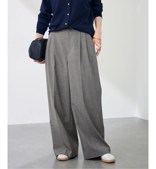 FRAMeWORK「≪追加≫ウォッシャブルTWタックワイドパンツ」|スラックス|