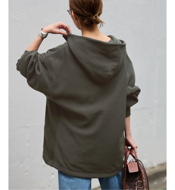 FRAMeWORK「Champion 別注REVERSE WEAVE11.5OZフードハーフジップドロストプルオーバー」|スウェット・ジャージ|