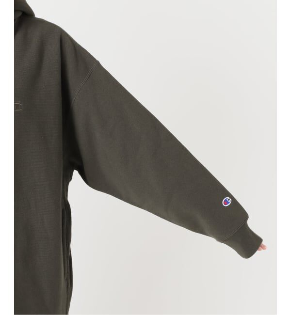 FRAMeWORK「Champion 別注REVERSE WEAVE11.5OZフードハーフジップドロストプルオーバー」|スウェット・ジャージ|
