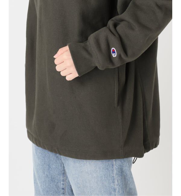 FRAMeWORK「Champion 別注REVERSE WEAVE11.5OZフードハーフジップドロストプルオーバー」|スウェット・ジャージ|