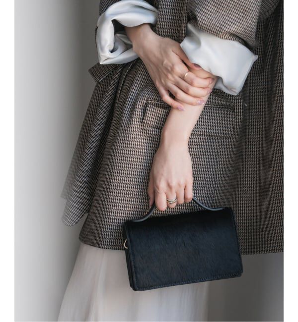 NOBLE「《NOBLE別注》Maison Vincent/メゾンヴァンサン ヘアカーフチェーンBAG」|ショルダー・メッセンジャー|ブラック