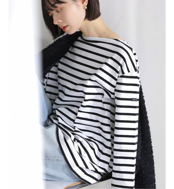  「《予約》【洗える】LE MINOR/ルミノア 別注ボーダープルオーバー」|Tシャツ・カットソー|ブラック