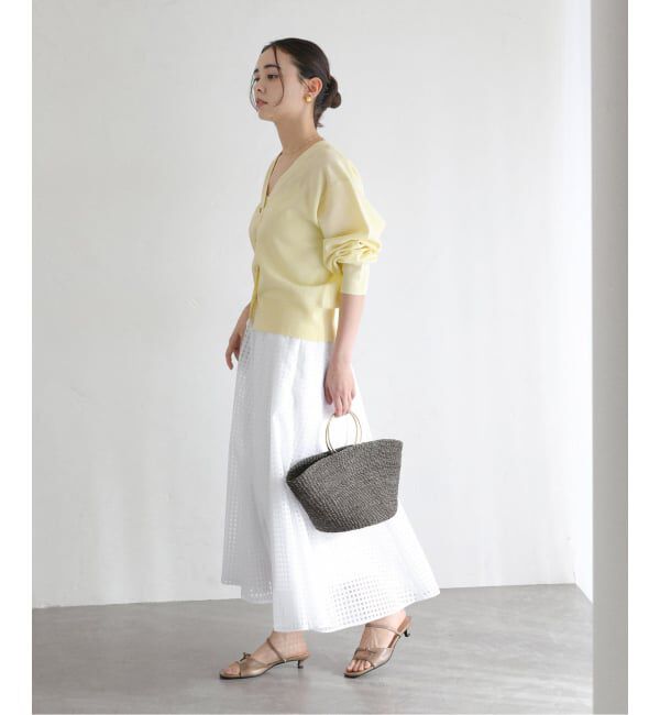  「《予約》【洗える】シアーチェックパネルスカート」|スカート|