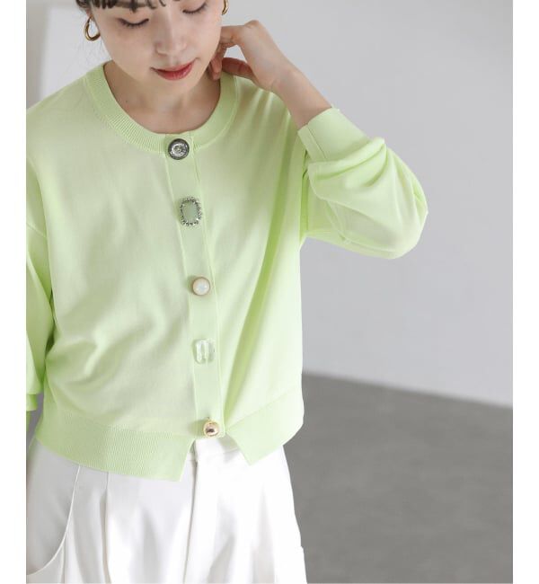  「《予約》【洗える】TORRAZZO DONNA/トラッゾドンナ ビジューカーディガン」|カーディガン|