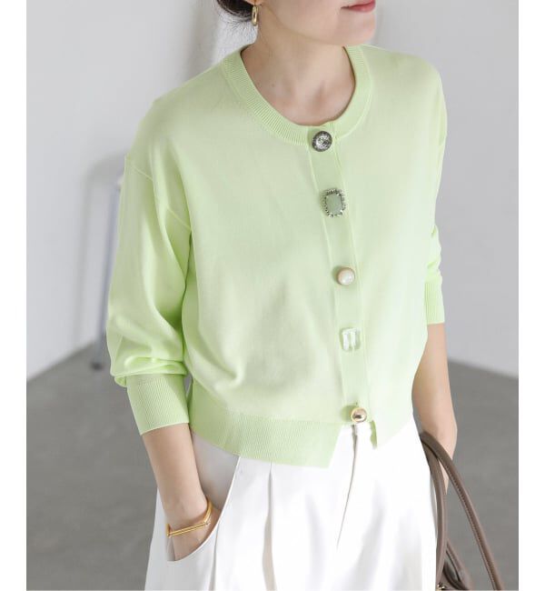  「《予約》【洗える】TORRAZZO DONNA/トラッゾドンナ ビジューカーディガン」|カーディガン|